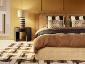 Деревянная круглая тумбочка