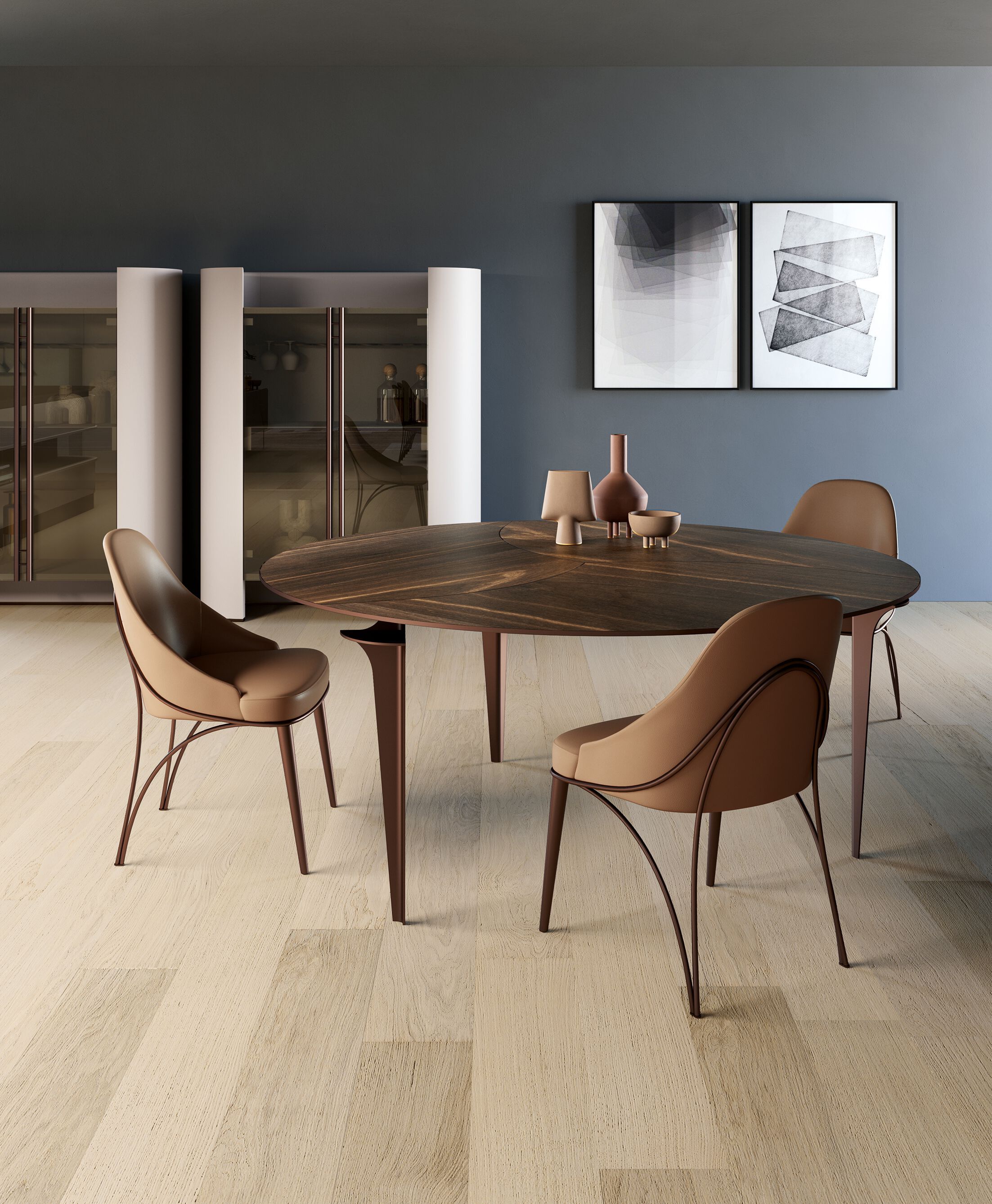 Кожаный мягкий стул Bizzotto Italia ARCH-00103757 - Вид №2