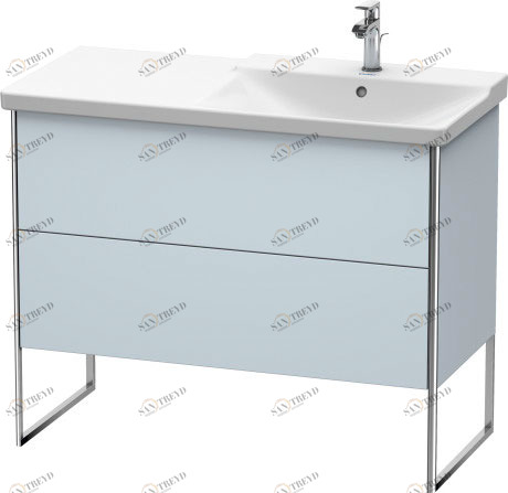 XS446809797 Тумбочка напольная XSquare #XS4468 1010 x 473 мм Светло-голубой шелковисто-матовый лак Duravit