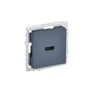 Розетка HDMI встраиваемая IEK Brite без заземления цвет маренго