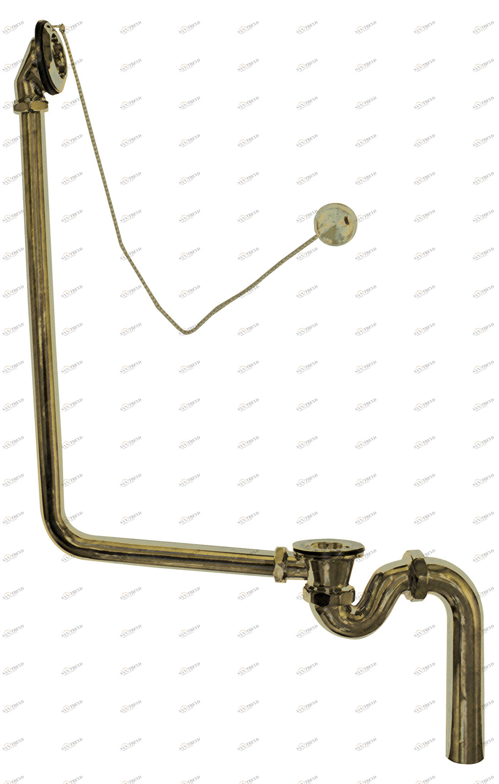 Слив-перелив с гидрозатвором BelBagno BB-OVF-02-BRN бронза 