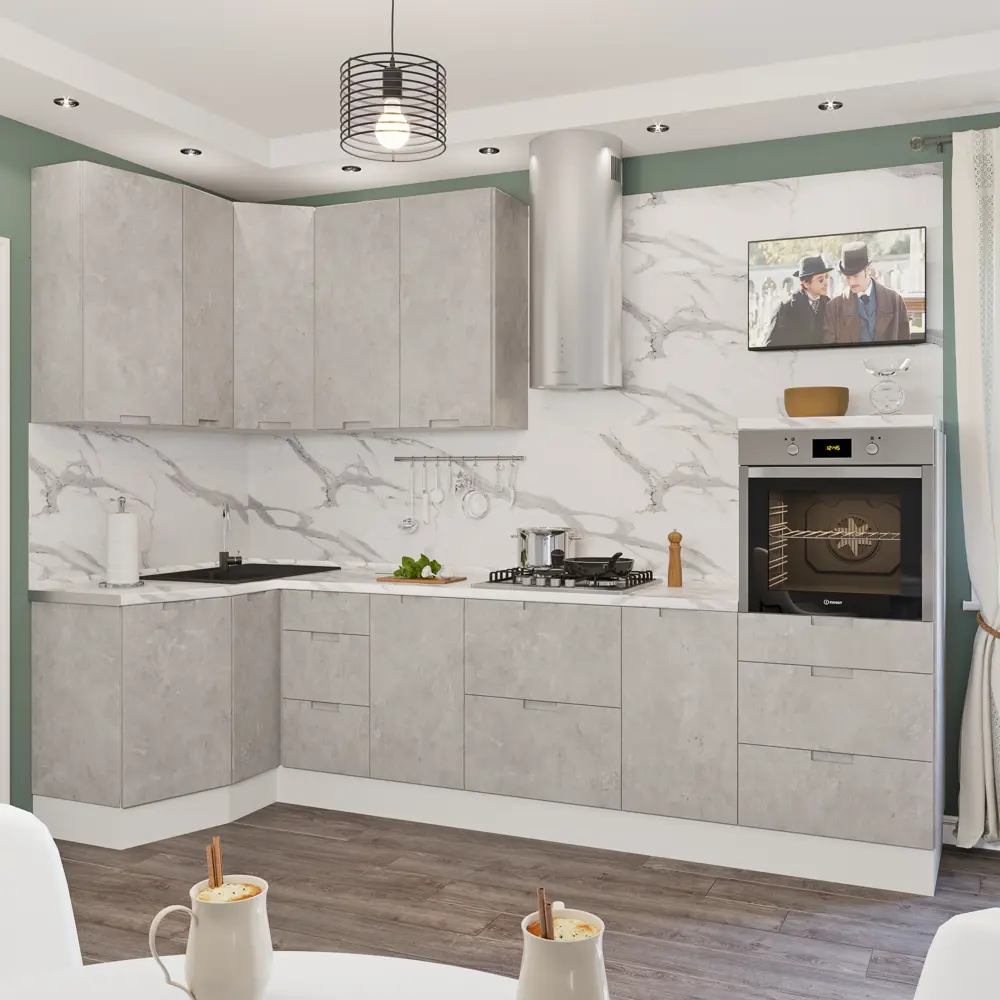 Дверь для шкафа Delinia «Берлин» 33x92 см, МДФ, цвет серый STLM-2052631 - Вид №13