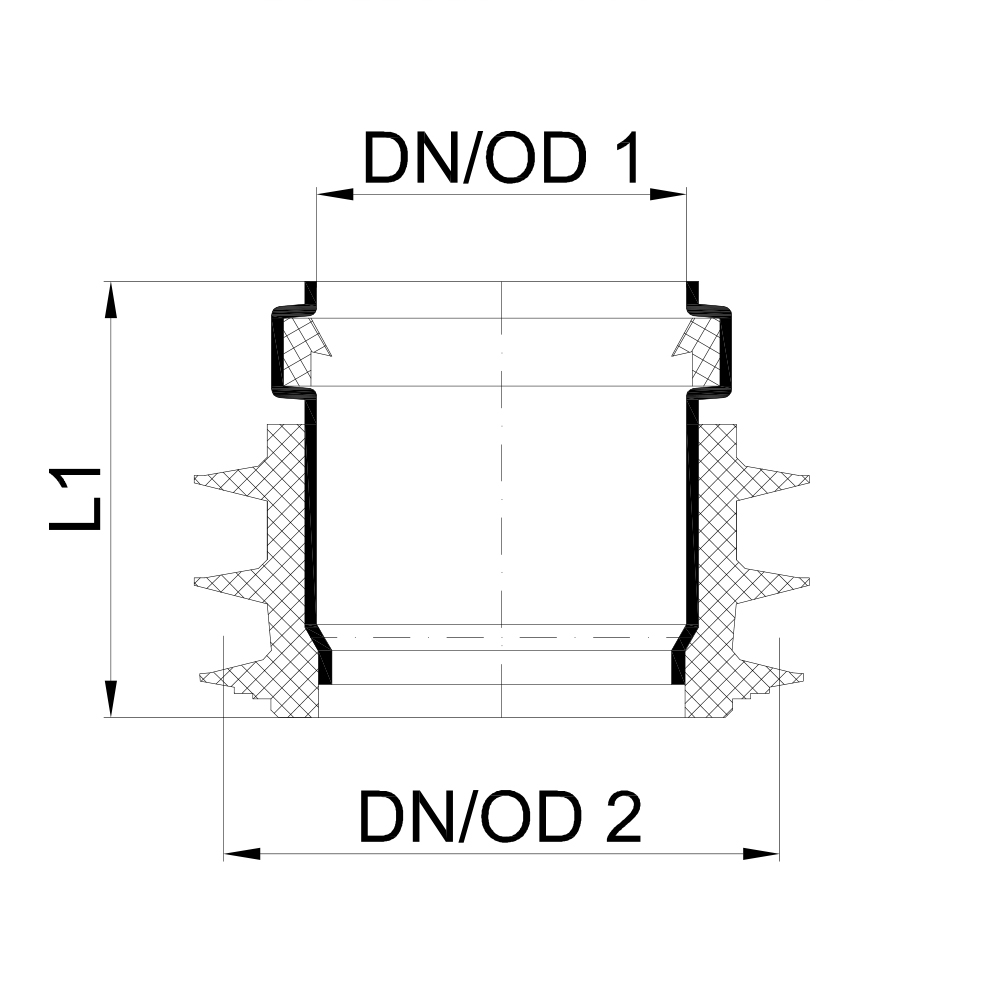 02862 Соединения с чугунными и фиброцементными трубами Tece  - Вид №1