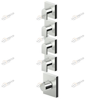 ZHI662 - R97823 Встроенный термостатический смеситель для душа 1/2 "с 4-мя запорными кранами. Zucchetti Him 