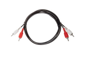 16170938 Соединительный кабель 2xRCA /M/ - 2xRCA /M/ черный 1,5m, VAV7158-1.5M VCOM
