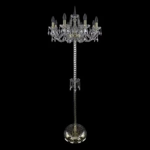 Торшер хрустальный на 8 ламп 160х57 см золото Bohemia Ivele 1402T2/8/195-160/G BOHEMIA IVELE СВЕЧА 00-3889329 Золото;прозрачный