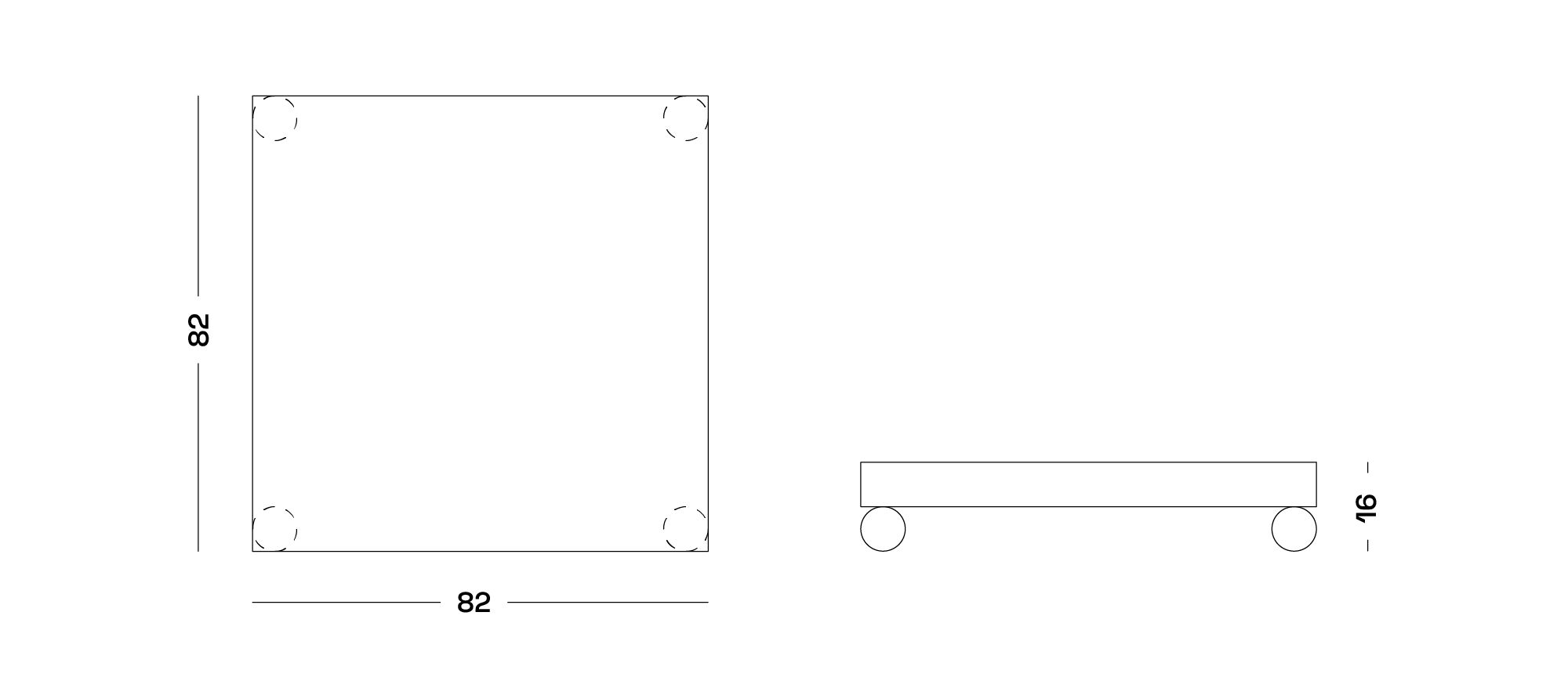 Квадратный журнальный столик из фанеры Poltronova Sofo ARCH-00144915 - Вид №9
