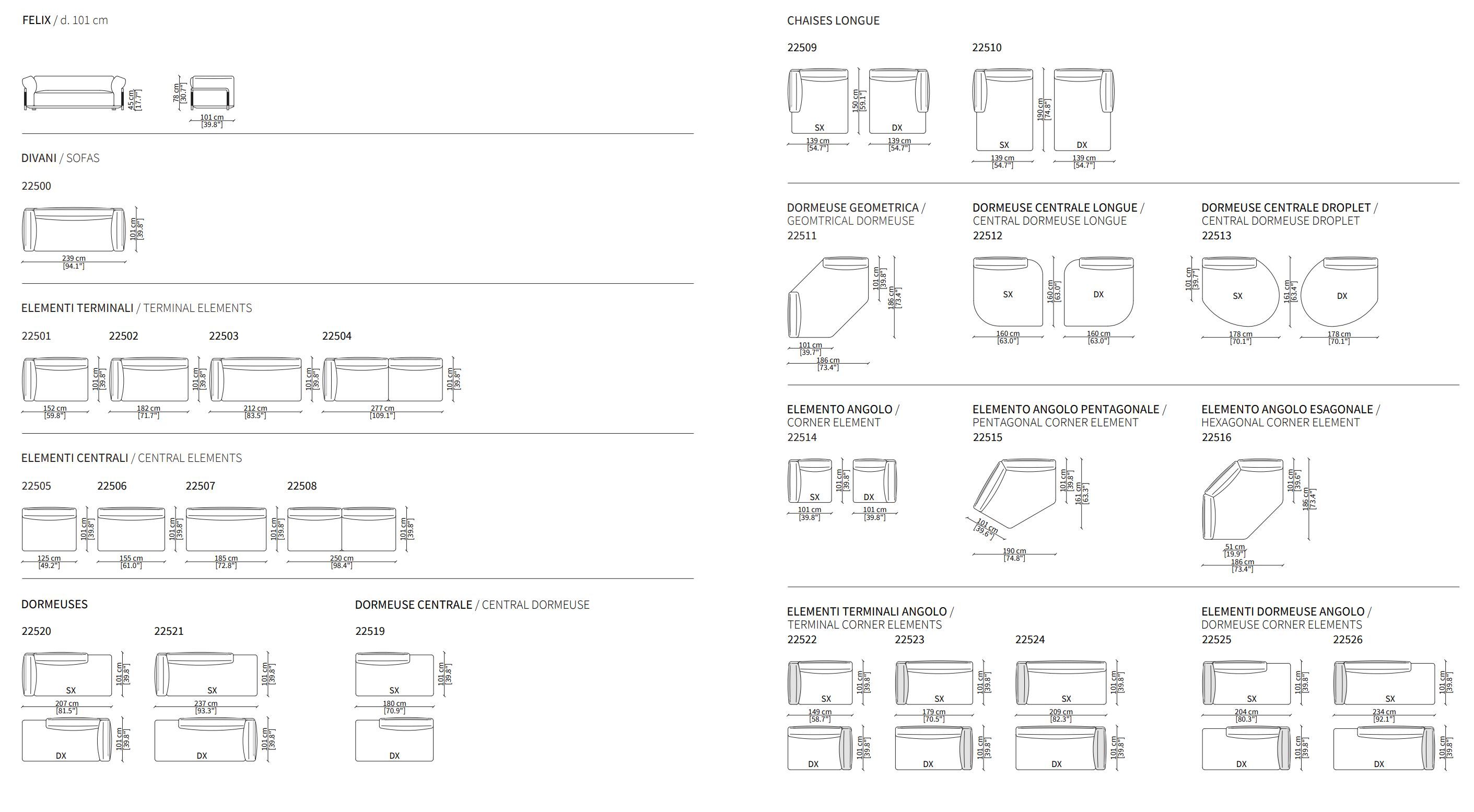 Модульный диван Frigerio FELIX ARCH-00098469