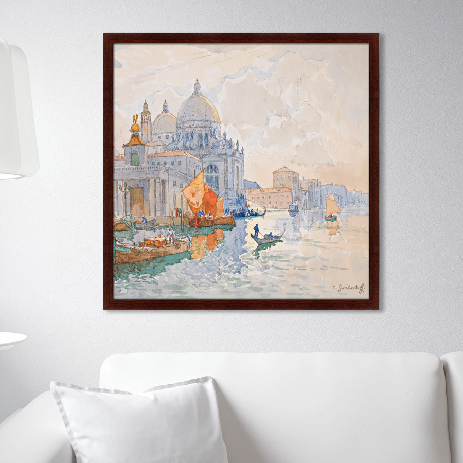 Картина в деревянной раме 78,5х100 см The Drowned City, 1933 КАРТИНЫ В КВАРТИРУ  135567 Белый;голубой;разноцветный  - Вид №1
