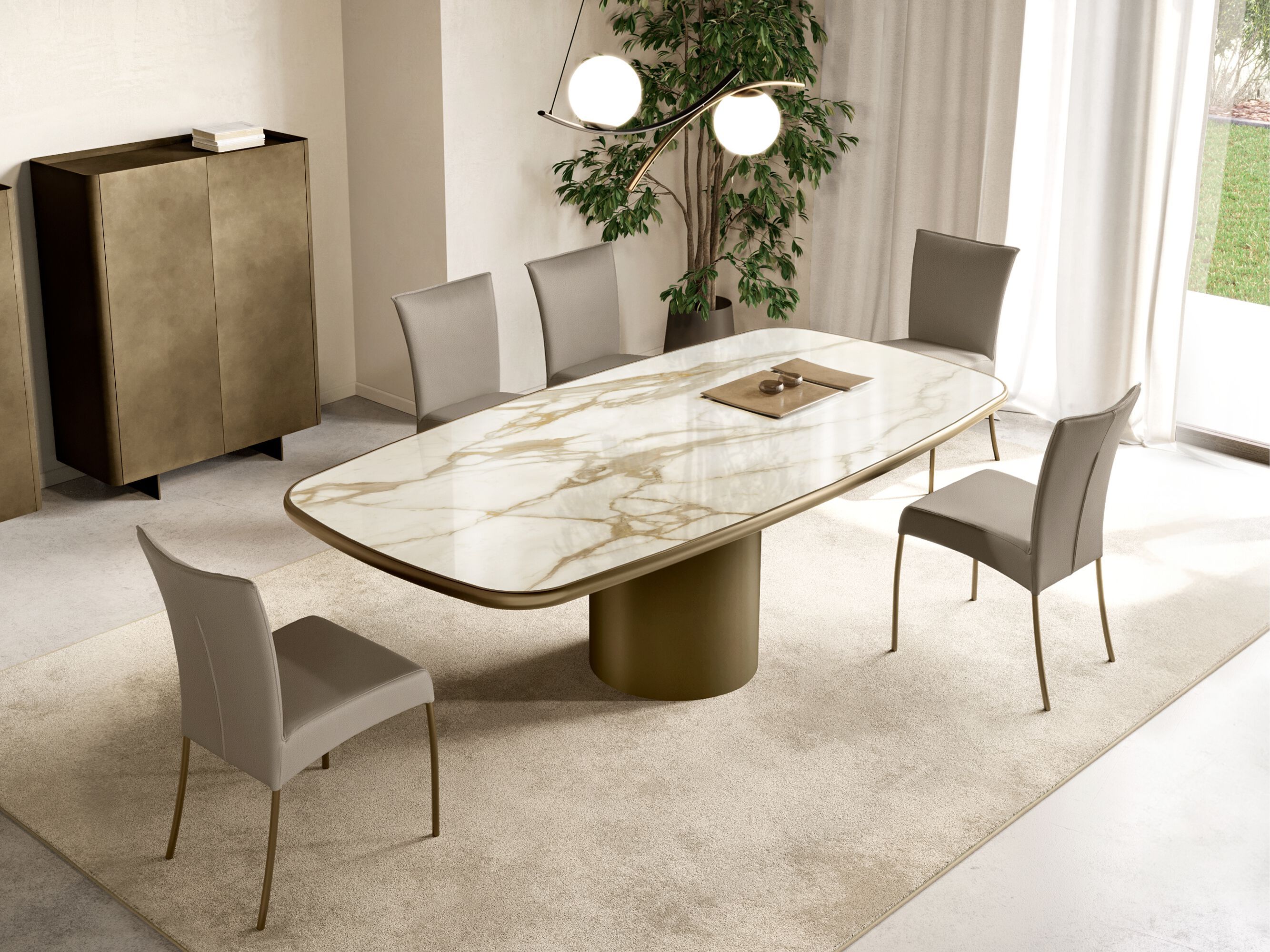 Круглый стол с керамическим верхом king EFORMA цилиндр ARCH-00105148 - Вид №2