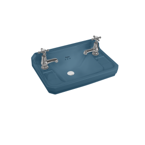 Burlington Bespoke Раковина для гардероба в синем эдвардианском стиле на заказ Alaska Blue 51см B8 2TH BLUE