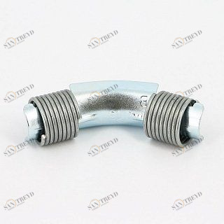 Фиксатор поворота для PEX труб d=16 с фиксирующими кольцами Rehau 45° 139121