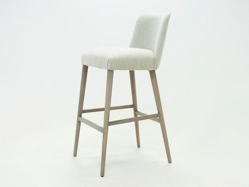 CREARTE COLLECTIONS Высокий табурет из ткани со спинкой и подставкой для ног  85  - Вид №1