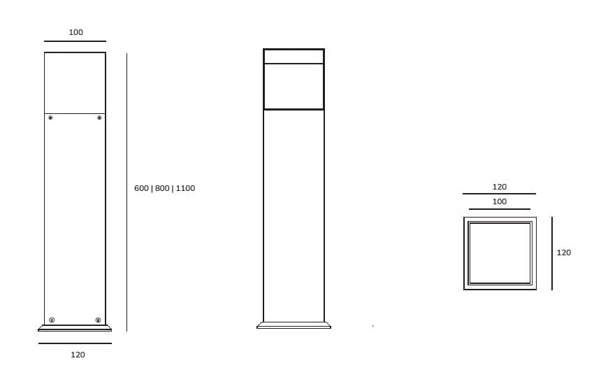 Алюминиевый световой столб Exporlux ARGUS PO ARCH-00133689 - Вид №4