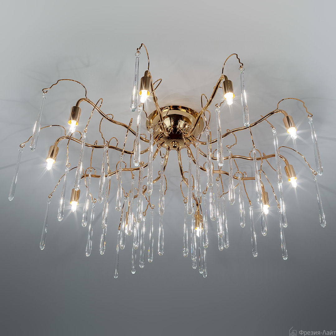 Frezia Light 1005/10C золото люстра потолочная 120148