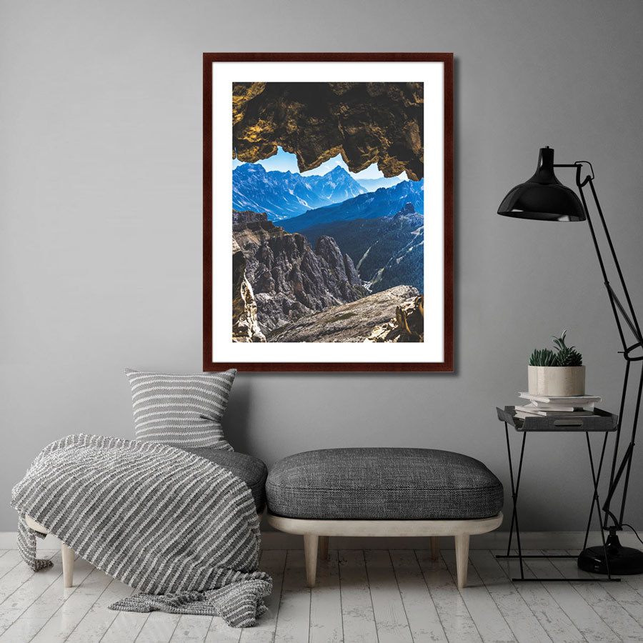 Арт-фотография в деревянной раме 78,5х100 см Rifugio Lagazuoi, Italy КАРТИНЫ В КВАРТИРУ  264787 Белый;голубой;разноцветный  - Вид №2