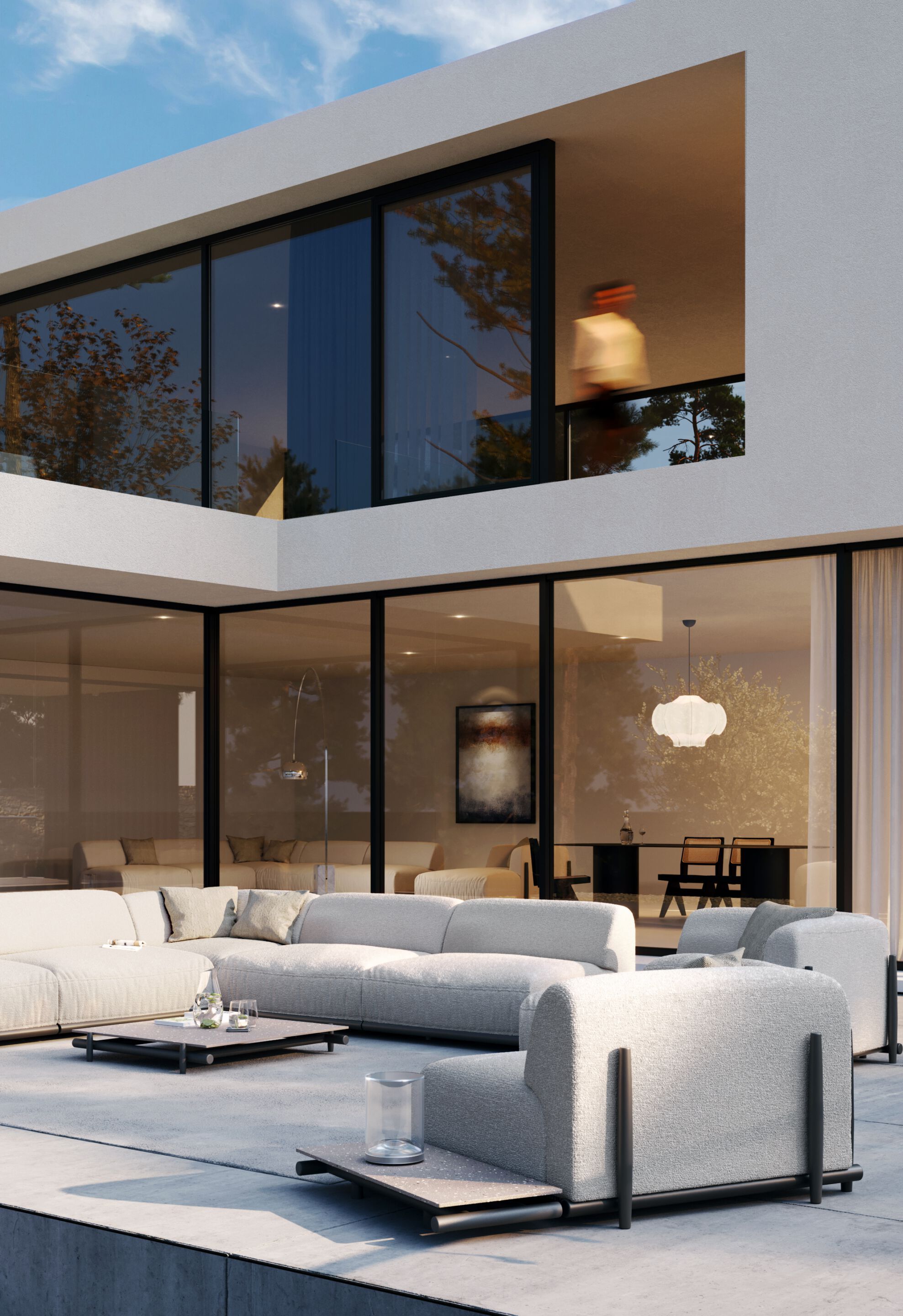 Низкий садовый стол из керамогранита Unopiù Давос ARCH-00141901 - Вид №1