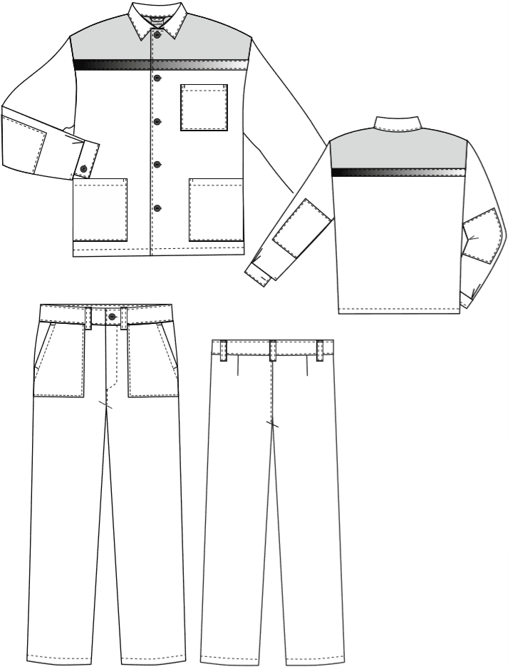 63026 Костюм Строителя темно-синий василек  Летняя спецодежда  размер 52-54/182-188  - Вид №6