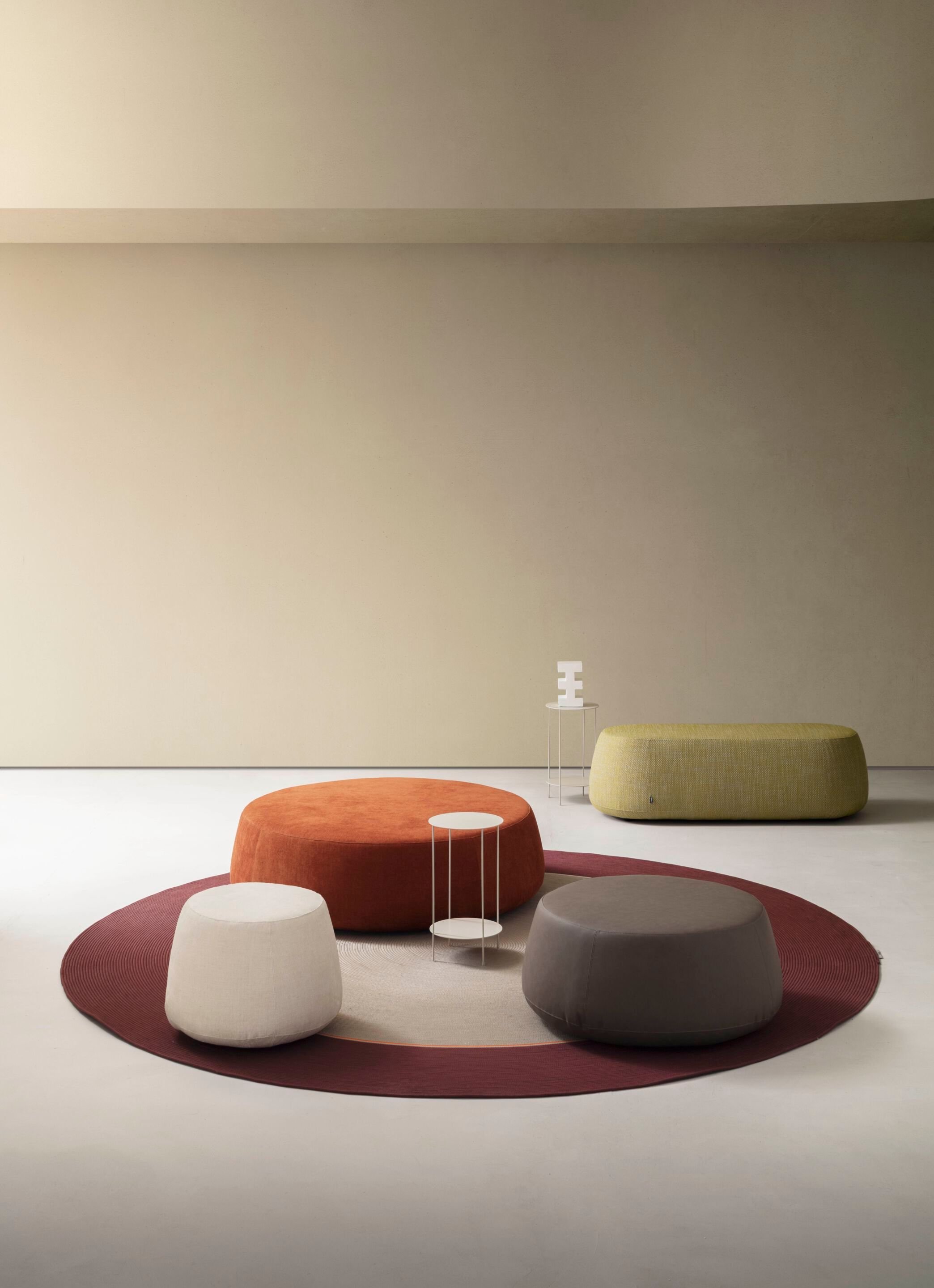 Круглый пуф из ткани Alf DaFrè DENNY ARCH-00087006 - Вид №4