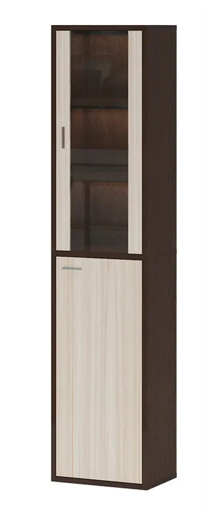 90682827 Стеллаж Мэрдэс СУ(ш1в2)+1ФГ+1ФС ВК венге/карамель 50x216x34 см нагрузка до 40 кг ЛДСП цвет венге,бежево-белый STLM-1100687
