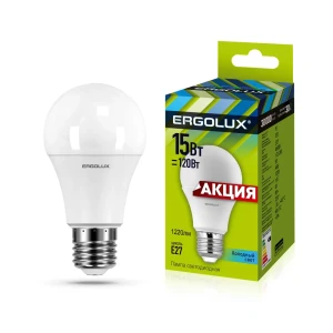 91273357 Светодиодная лампа Ergolux LED-A60-15W-E27-4K 13638 STLM-0923251