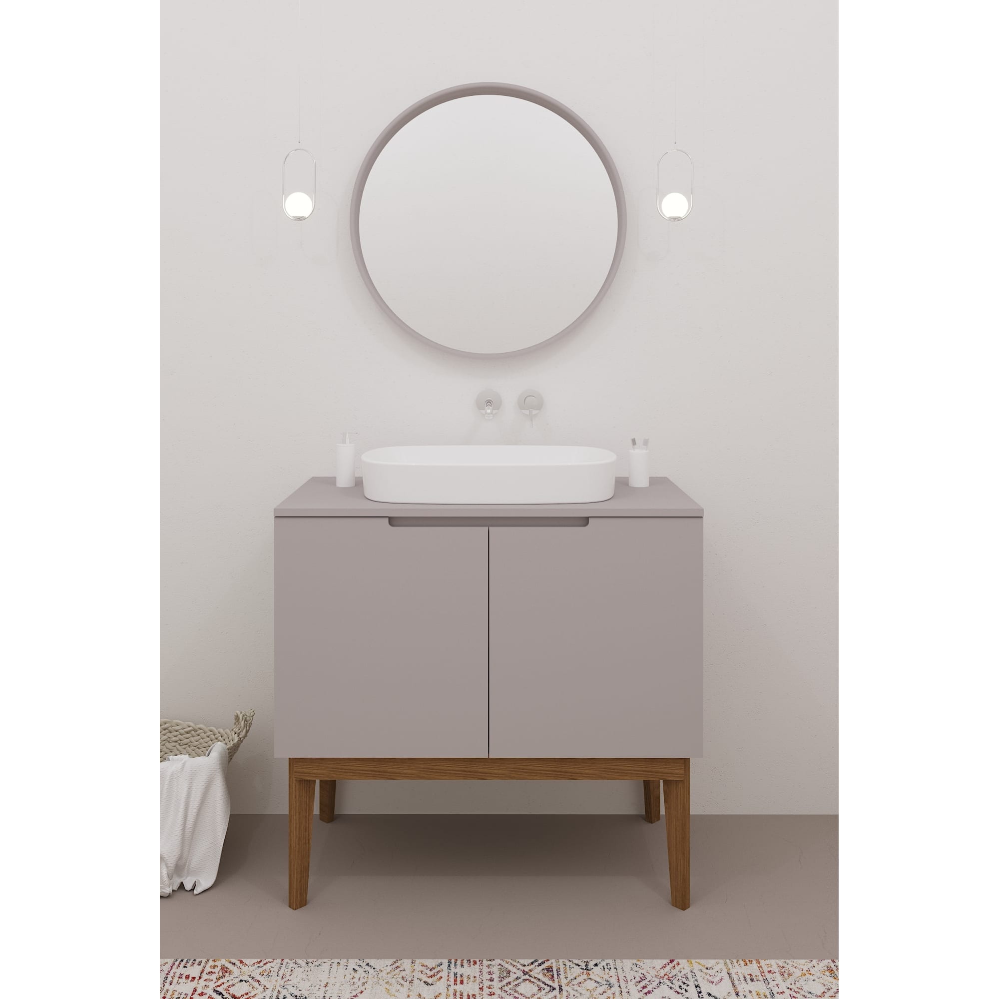 82382006 Зеркало «» Ø66 см цвет серый Купер Santreyd - Вид №2