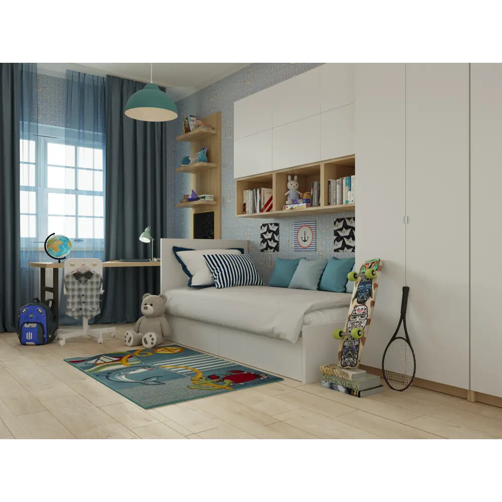 Ковёр детский Кристал 02 Кидс 1х1.5 м полипропилен MERINOS STLM-2008261 - Вид №3