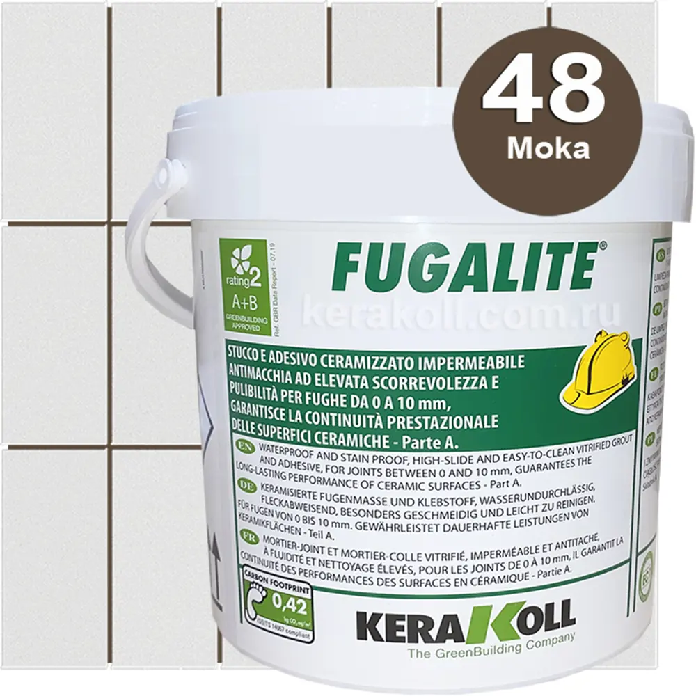90813252 Затирка эпоксидная Kerakoll Fugalite Цвет 48 Кофейный 3 кг STLM-0394041