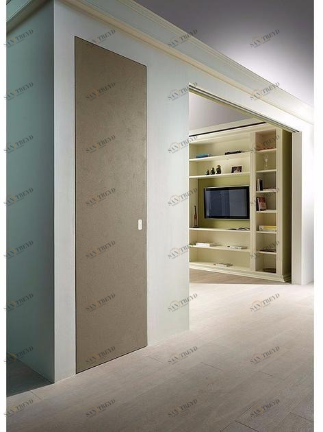 BARAUSSE Раздвижная дверь заподлицо с отделкой под бетон Secret sun-id-1466022