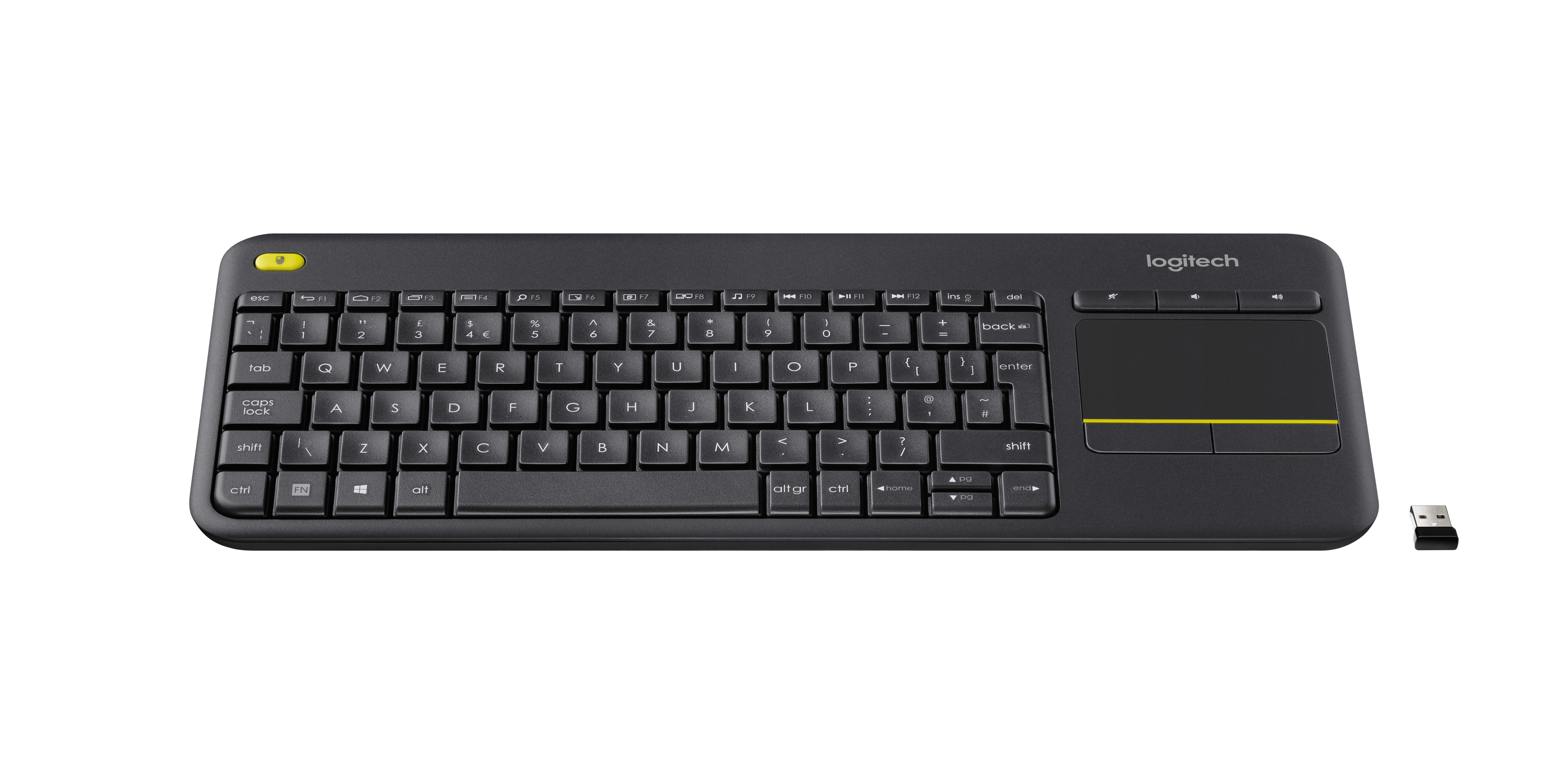 920-007147 keyboard k400 wireless touch plus rtl, usb Logitech Santreyd  - Вид №1
