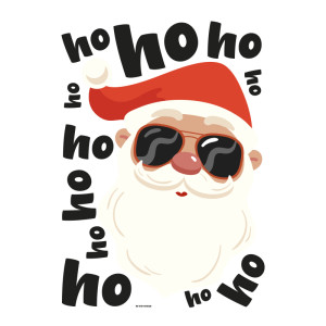 90751574 Наклейка декоративная А3 "Санта ho ho ho" 32x45 см, 1 шт STLM-0367768 WOOZZEE