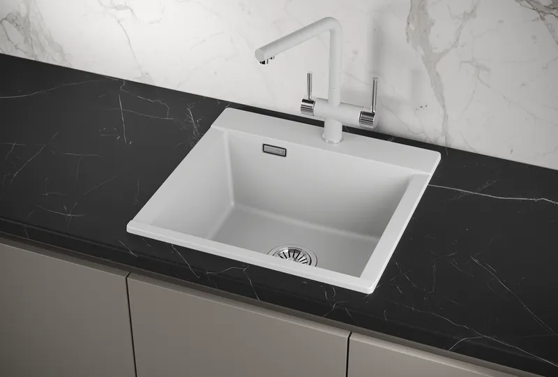 ES-5201, АРКТИК (БЕЛЫЙ), кухонная мойка, кварц, ESTETICA