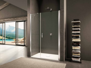 Стеклянная ниша душевая кабина с распашной дверью