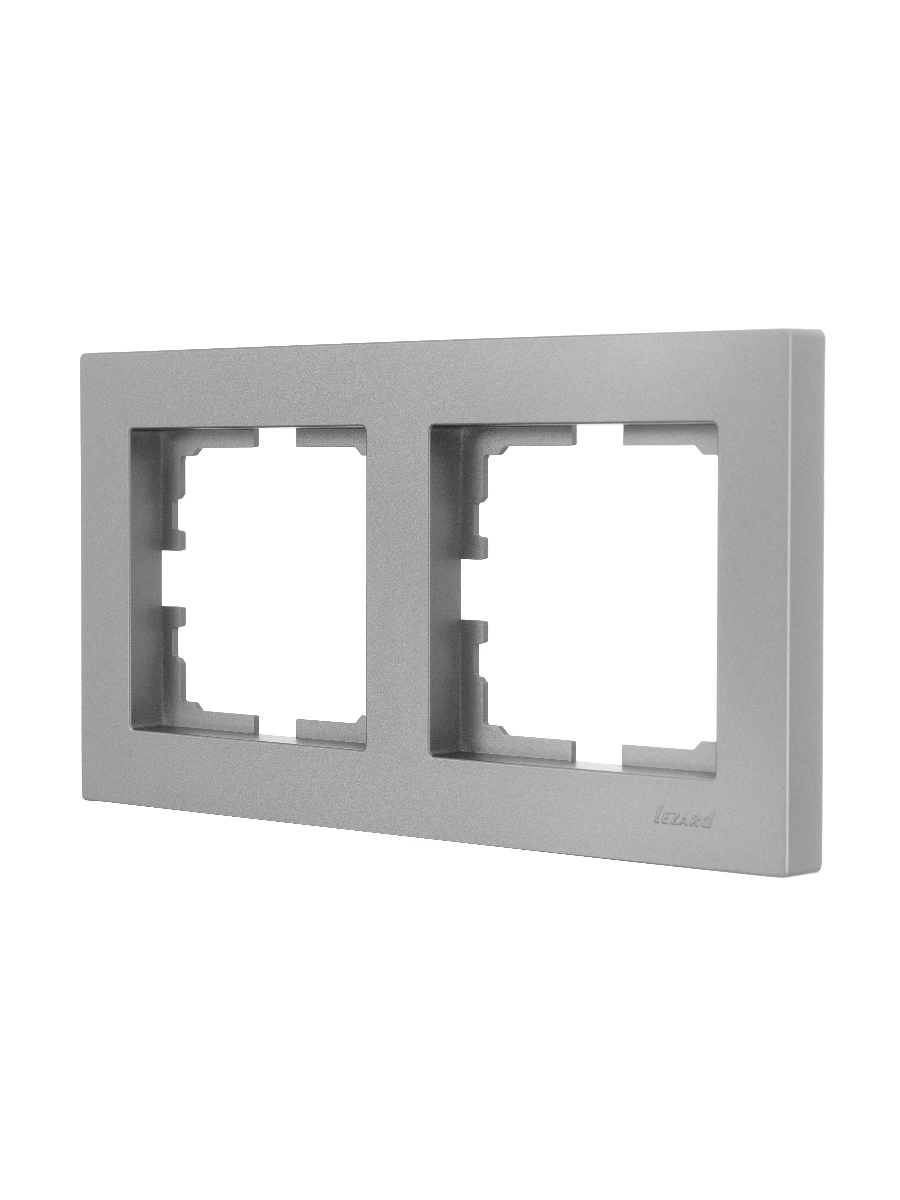VESNA Рамка 2-ая горизонтальная без вст платина LEZARD 742-3500-147 - Вид №3