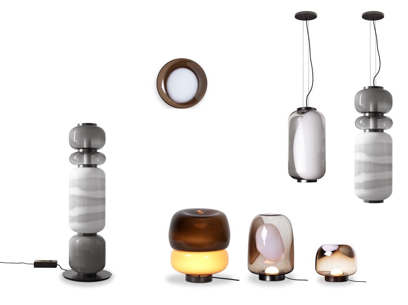 Светодиодная настольная лампа из дутого стекла Baxter Хайку ARCH-00105361 - Вид №4