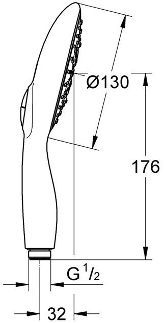 Ручной душ GROHE Power&Soul (4 режима), хром/графитовый (27672XH0) - Вид №6