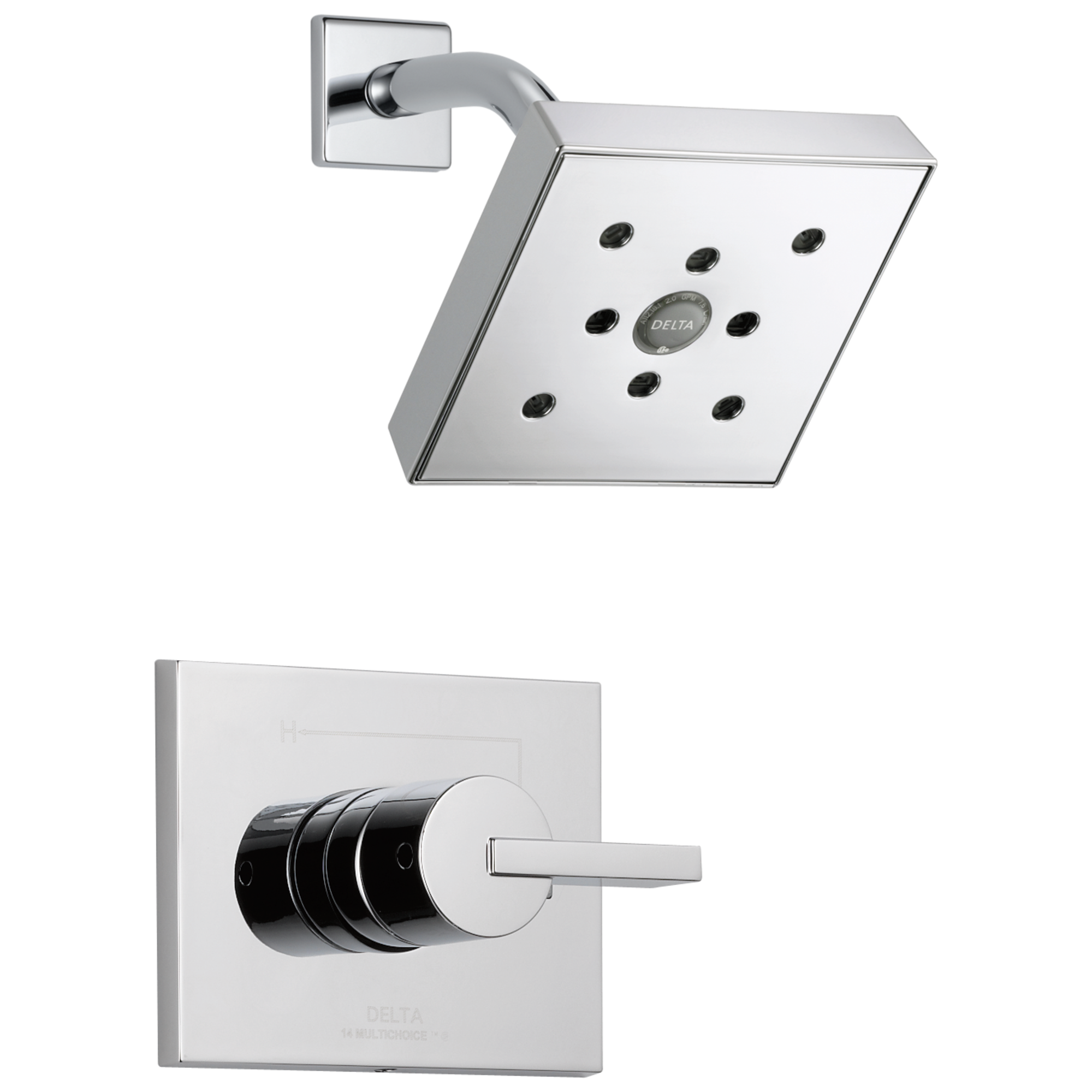 T14253-H2O Накладка для душа Monitor® 14 серии H2Okinetic® Delta Faucet Vero Хром