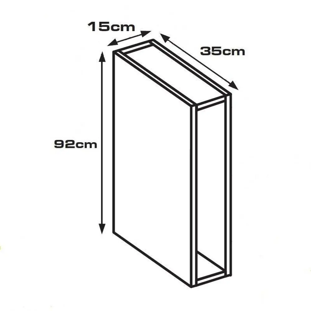 Каркас навесной 15x92x35 см, ЛДСП, цвет белый 17911599 STLM-2001257 DELINIA  - Вид №4