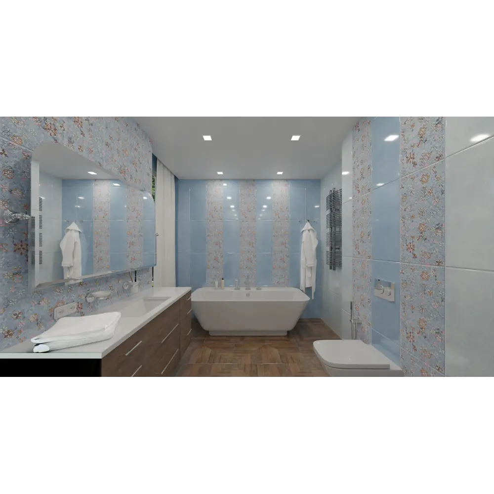 Декор настенный Bloom Dec 30x60 см 1.62 м² цвет синий 84299750 STLM-2154553 Santreyd - Вид №3