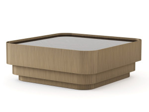 Деревянный шпон квадратный низкий журнальный столик