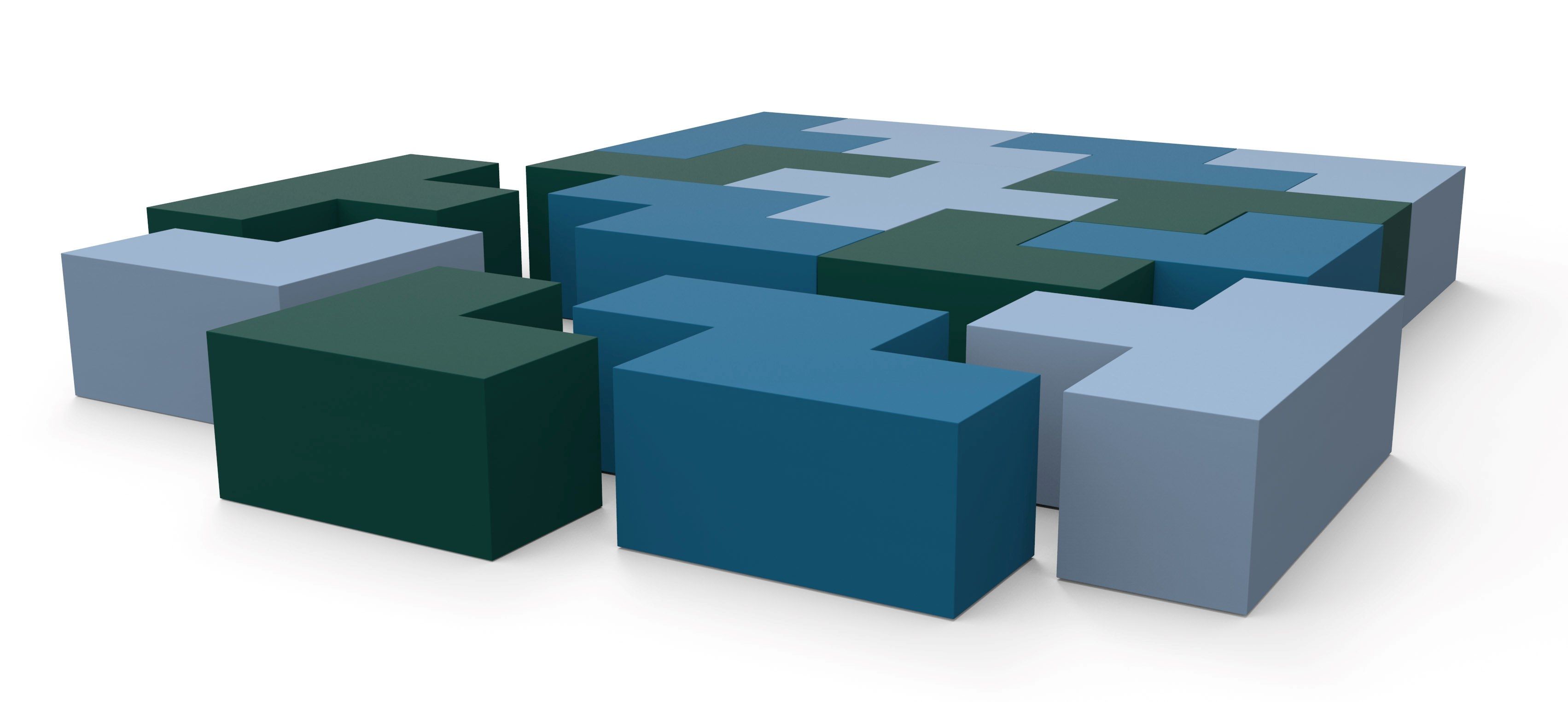 Модульная скамья из пены QM без спинки Quinze & Milan Форма ARCH-00025983