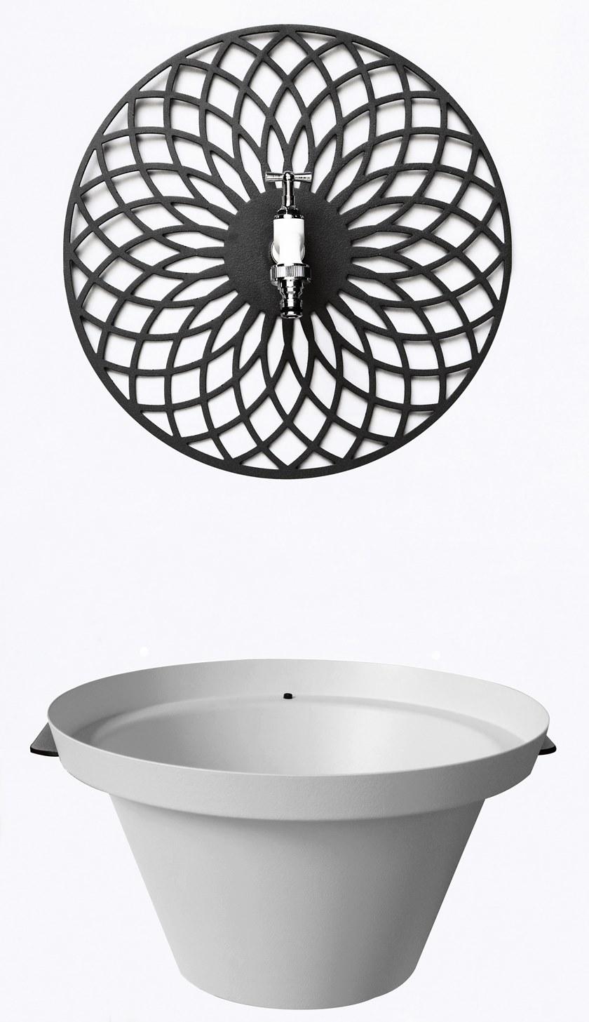 AQUAJET by Colortap Металлический садовый фонтан Aquapoint 414red - 414wht - 414grn - Вид №4