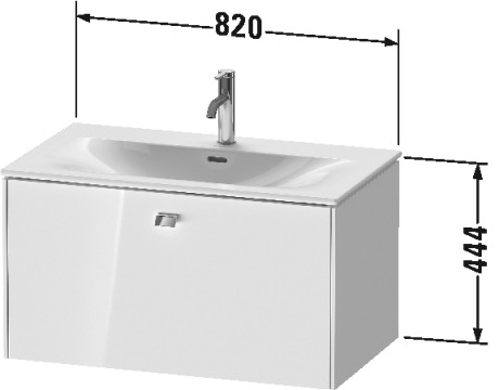 BR421204343 Brioso Тумбочка подвесная Базальт матовый, декор Duravit - Вид №1