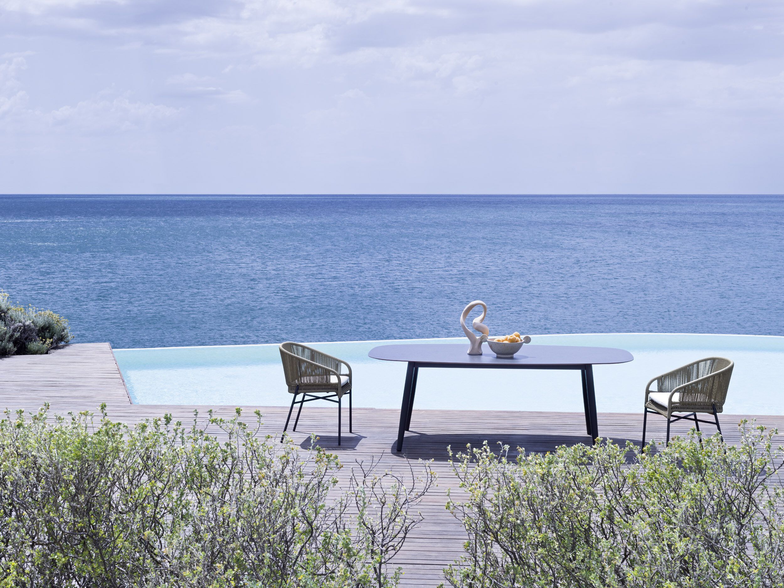 Алюминиевый овальный садовый стол с порошковым покрытием Varaschin эллипс ARCH-00002965 - Вид №1