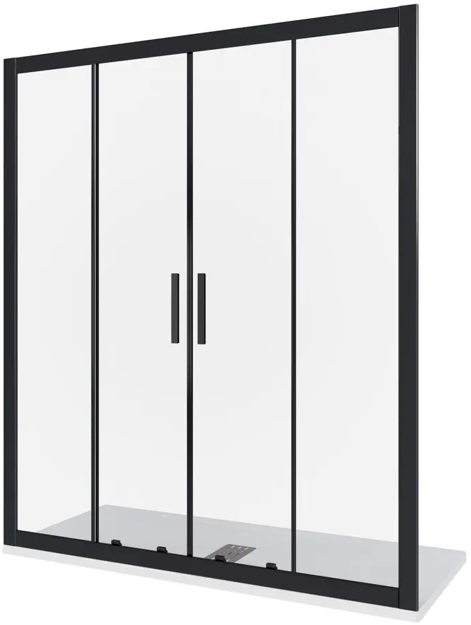90747411 Душевая перегородка Good door Cofe КФ00015 160x190см черный профиль STLM-0366675