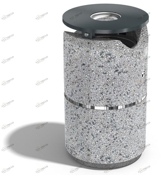 ENCHO ENCHEV - ETE Бетонный мусорный бак с крышкой для улицы  127 