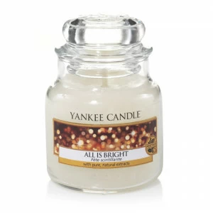 Свеча маленькая в стеклянной банке "Светло и Ярко" All is bright 104гр 25-45 часов YANKEE CANDLE  267938 Белый