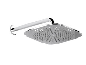 Хромированная латунная настенная душевая головка с кронштейном