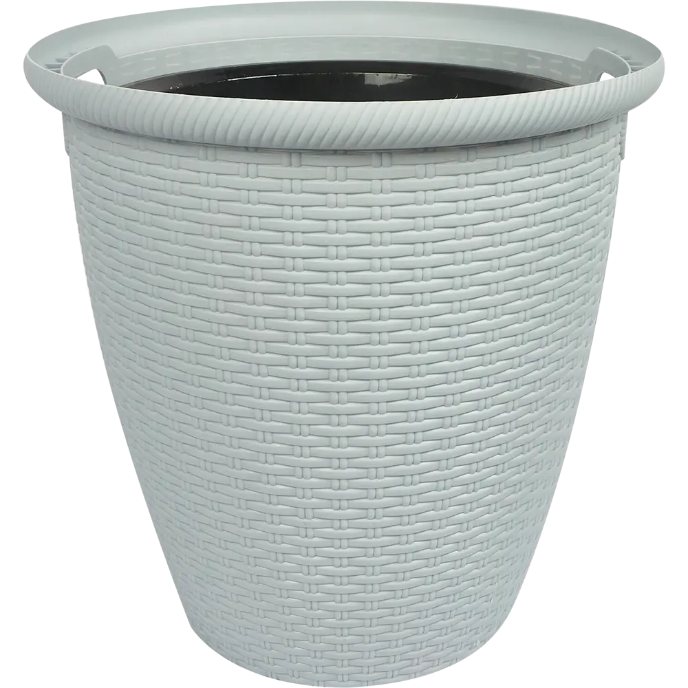 Кашпо Ingreen Ротанг ø38 h37.8 см v16 л пластик утренний туман Rattan STLM-2087544