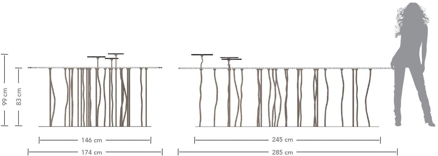 Unica by Tecnotelai Стол из нержавеющей стали и стекла Fioriture sun-id-1414350 - Вид №2